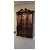 Harden Mahogany Lighted 2 Piece China Cabinet
