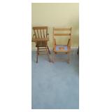 Child's Chair and Doll High Chair