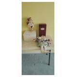 2 Porcelain Dolls and 1 Cloth Doll