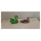 Wood Duck and Composite Swan