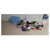 2 Storage Totes with Christmas Decorations