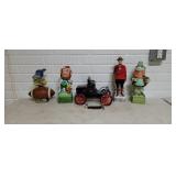 5 Vintage Jim Beam Decanters