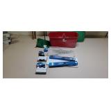2 Totes with Christmas Decorations
