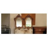 2 Decorative Mirrors with Sconces