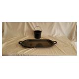 Cast Iron Tray and Melting Pot