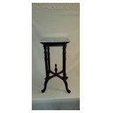 Mahogany Marble Top Accent Table