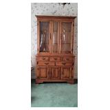 Young Republic Maple 2pc China Hutch
