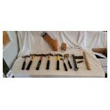 Hammers, Holsters, Crow Bar, Axe