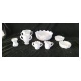 Assortment of Milk Glass