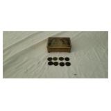 1934 World's Fair Cigarette Box, Vintage Tokens
