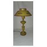 Vintage Gold Tole Hand Painted Table Lamp