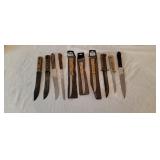 10 Wood Handled Knives