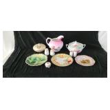 Assortment of Hand Painted Porcelain Dishes