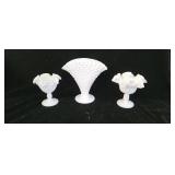 3 Fenton Milk Glass Pieces