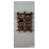 Tramp Art Frame with 4 Tintypes/Durogatypes