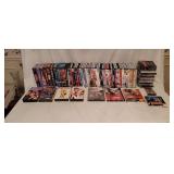 Large Assortment of DVDs, CDs and VHS
