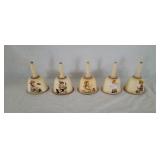 5 Goebel Hummel Porcelain Collector's Bells