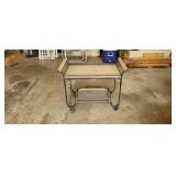 Modern Iron and Wood Serving Cart