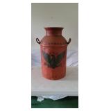 Vintage Painted Stenciled Milk Can