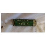 Vintage Jobbers Straight Shank Drills Adv Tin