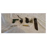 Vintage Locks, Knives, Squirt Gun