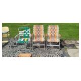3 Aluminum Folding Lawn Chairs
