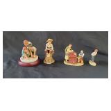 4 Norman Rockwell Porcelain Figurines