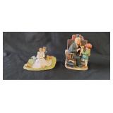 2 Norman Rockwell Porcelain Figurines