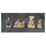 4 Norman Rockwell Porcelain Figurines