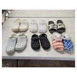 Crocs and Nike Slides
