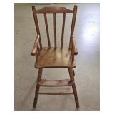 Vintage Wooden Youth High Chair
