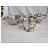 Stainless Steel Bowl and 2 Colanders