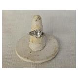 Sterling Silver? CZ Ring with Display