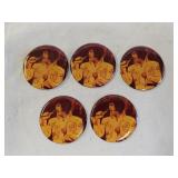 5 Vintage Elvis Presley Button Covers
