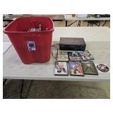 DVDs, VCR Player and VHS Video Tape Movies