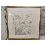 Ellen Lanyon Signed Floral Art