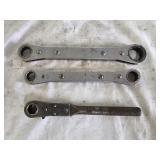3 Snap-On Ratchet Box End Wrenches