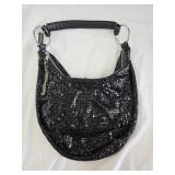 bebe Designer Black Mesh Purse