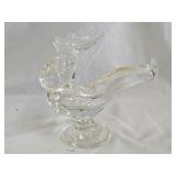 Vintage 1940s Martinsville Clear Art Glass Rooster