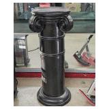 Black Scroll Column Pedestal