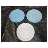 3 Fenton Satin Art Glass Christmas Plates