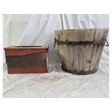 Military Ammo Box, Wood Barrel Planter