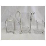 Early 1900s Etched Pitcher Set