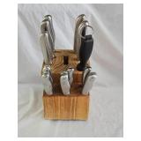 Phillipe Richard Knife Set with Wood Block