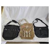 2 Lesportsac and 1 American Eagle Satchel Bags