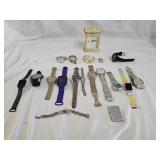 Desk Clock, 16 Assorted Watches, Zippo Lighter