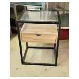 Target Ada Mixed Material End Table with Glass Top