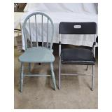 Windsor Back Painted Side Chair & Folding Chair