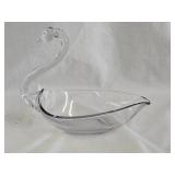 Duncan Miller Light Purple Art Glass Swan Dish