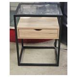 Target Ada Mixed Material End Table with Glass Top